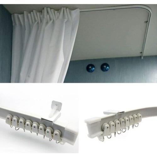 Flexible Ceiling Mounted Curtain Track Rail Straight Slide Windows Balcony Plastic Bendable Home Window Decoration Accessories