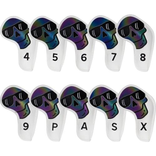 Gradients Sunglasses Golf Iron Head Covers Iron Headovers Wedges Covers 4-9 ASPX 10pcs with White Color