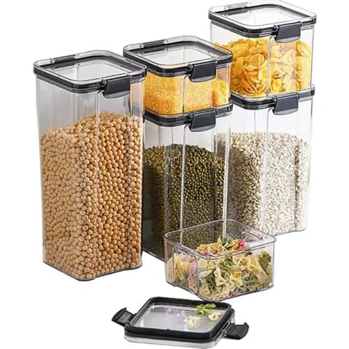 Food Storage Containers, Airtight Cans, Plastic Storage Boxes, Stackable Food Storage Boxes, Kitchen Refrigerator Storage Tanks