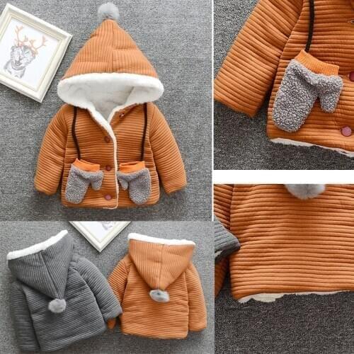Boys Clothes Jackets Warm Outerwear Coat Childrens Clothing Hooded Clothes Cartoon Cute Outfits Toddler Boys Clothes 2020 New