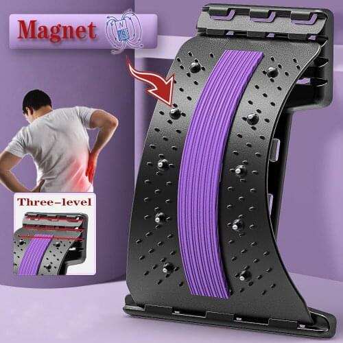 Magnetic Therapy Back Massager Pain Relief Stretcher Equipment Massage Tools Massageador Stretch Fitness Lumbar Exercise Relieve