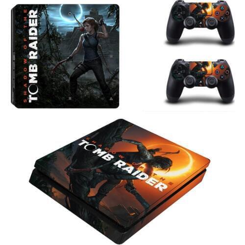 Shadow of the Tomb Raider PS4 Slim Sticker Play station 4 Skin Sticker Decal For PlayStation 4 PS4 Slim Console& Controller Skin