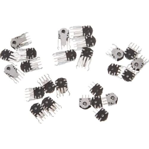 New 25pcs 5 Kinds Mouse Encoder Kit Wheel Encoder Switches Repair Parts Decoder Wheel