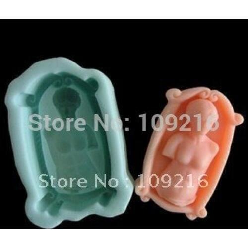 Wholesale!!!1pcs Sunder Arms Girl (R0121) Silicone Handmade Soap Mold Crafts DIY Mold