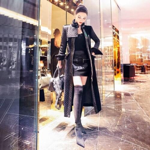 Heavy Industry Stitched Cotton Padded Medium Long Close Waist And Coats Women Show Thin Womens 2021 New Winter Jackets Clothes