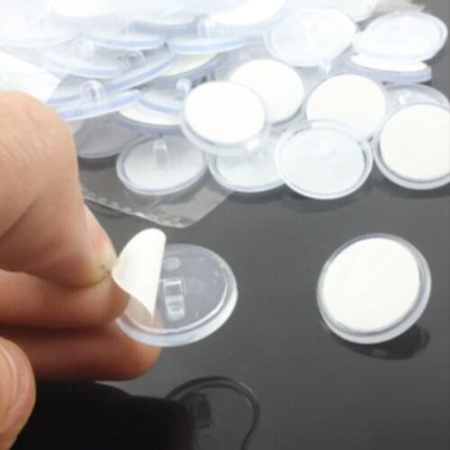 Ceiling Strong Traceless Small Disc Hook Transparent 2cm Suction Hook Self Adhesive Hook Home Storage Decorative Poster Hanging