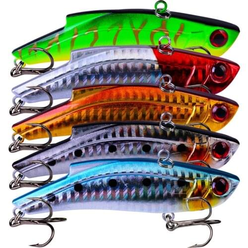 5PCS VIB Pencil Bait 90mm/27.4g Fishing lure Floating Crankbait Sea Bass Pike