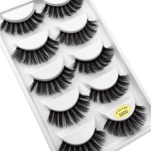 SHIDISHANGPIN 5 pairs 32 styles 3D Faux Mink Hair Soft False Eyelashes Fluffy Wispy Thick Lash Handmade Lashes Eye Make up Tools