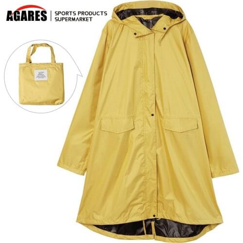 Pink Long Raincoat Women Jacket Hiking Travel Yellow Blocking Sunscreen Rain Coat Waterproof Rain Poncho Windbreaker Impermeable