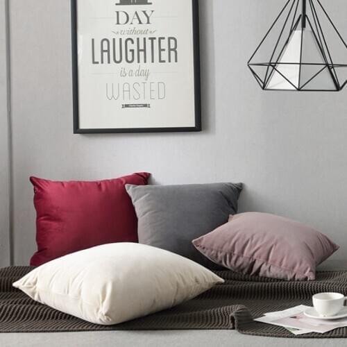 Nordic Velvet Cushion Cover luxury solid color Square Throw pillowcase for Living Room Sofa Car Bedside Decoration pillow case