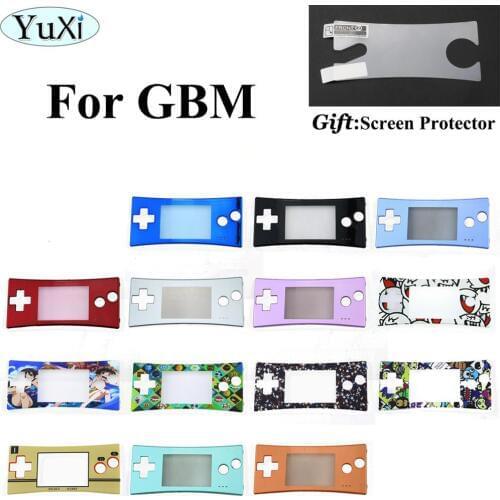 YuXi Front Faceplate Cover Replacement for GameBoy Micro for GBM Front Case Housing LCD Screen Protective Film