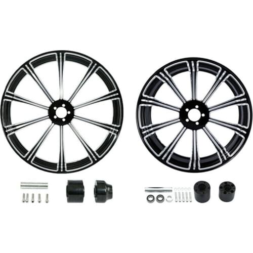 Motorcycle 21" Front & 18'' Rear Wheel Rim Disc Hub Fit For Harley Electra Street Glide Road King FLHR non ABS 2008-2021