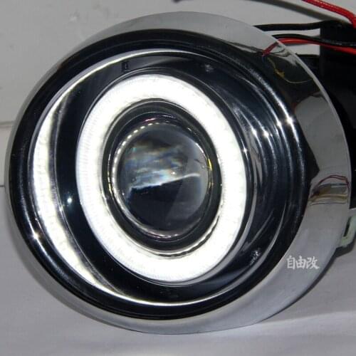 Eosuns Cob Angel Eye Led Daytime Running Light Drl + Halogen Fog Light + Projector Lens for Suzuki SX4 S-Cross S Cross 2011