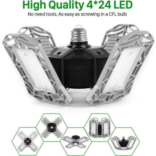 LED Garage Light E27 Light AC85-265V Deformation Adjustable Angle High Bay Light Industrial LED Garage Light For Garage Workshop