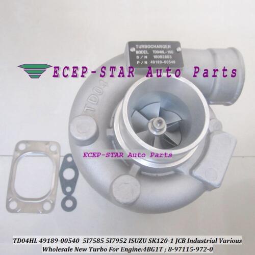 TD04HL 49189-00540 8971159720 5I7585 5I7952 Turbo Turbocharger For ISUZU SK120 SK120-1 JCB Industrial Construction 4BG1 T 4BG1T