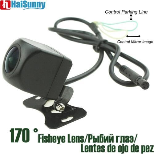 Night Vision Waterproof Rear View Camera Fisheye Lens 170 Degree View Angle No Parking Guiding Line For Reverse Android Monitor