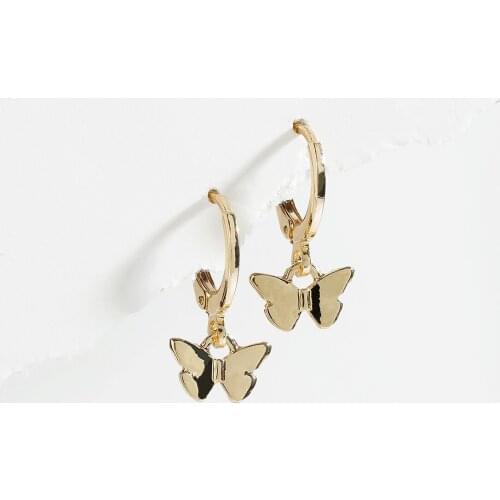 LUNA CHIAO Women Fashion Jewelry Butterfly Thunder Lightening Huggies Hoops Earrings