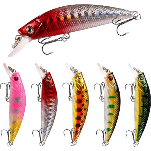 1pcs Sinking Minnow Fishing Lures Wobblers 6cm 6g Artificial Plastic Bait High Quality Bass Crankbaits Carp Pike Tackle