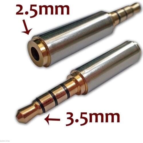 1PC High Quality 3.5mm Male To 2.5mm Female Stereo Earphone Headphone MIC Audio Jack Plug Adapter Converter Connector