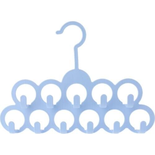 11Holes Clothes Tie Belt Shawl Scarf Hanger Display Holder Closet Organizer Hook