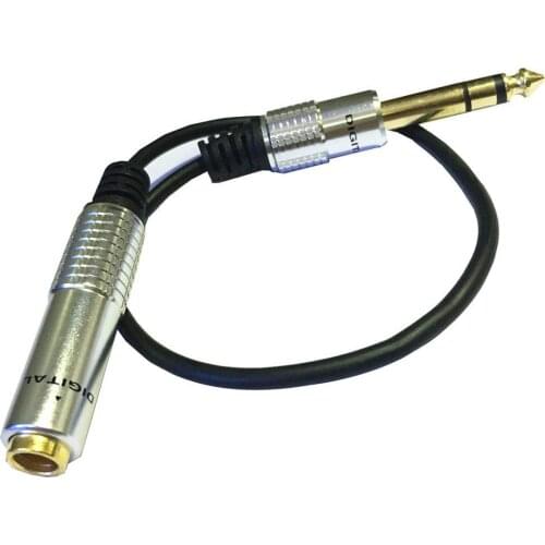 6.35mm 1/4 Inch Stereo Plug Male To 6.35mm 1/4 Inch Stereo Jack Female Socket Headphone Extension Cable,12inch Length