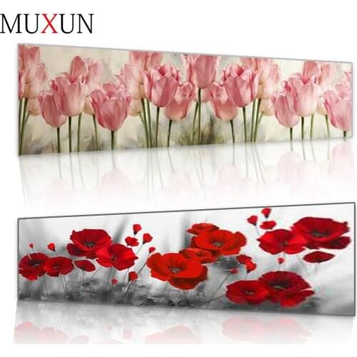 Muxun Diamond Painting Flower Fields In The Sunse Cross Stitch Diamond Embroidery Full Circular Rhinestone Home Decoration Sp222