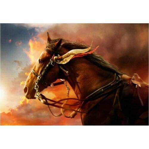 ArtBack 5d diy diamond painting horse cross stitch full square animal diamond mosaic art diamond embroidery