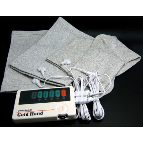 Dual TENS Machine XFT-502 Digital Electric Massager With Conductive Massage Socks & Kneepads & 2 Pairs Electrode Pads