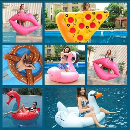 Inflatable Giant Fruit Pineapple Cherry For Adult Tube Circle Pool Party Toys Ride-On Air Mattress Swimming Ring