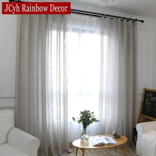 JCyh Rainbow Decor Cotton Curtains For Windows