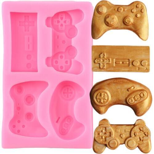 Controller Gamepad Game Silicone Mold Keyboard Baby Birthday Fondant Cake Decorating Tools Candy Clay Chocolate Gumpaste Moulds