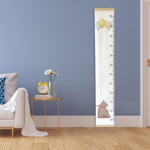 Baby Height Ruler Cartoon Pattern No Odor Cloth Removable Baby Growth Ruler for Children