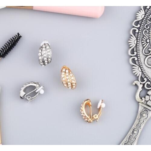 Multicolor Brass micro pave cz zircon cubic zirconia Ear clip cuff Earrings no piercing copper gold plated crystal ryg2s