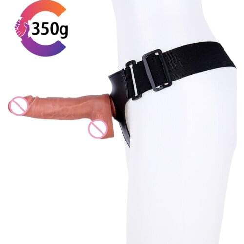 Soft Big Dildo Realistic Strap on Dildo Lesbian Strapon Liquid Silicone Dick Suction Cup Penis for Women Erotic Adult Sex Toys