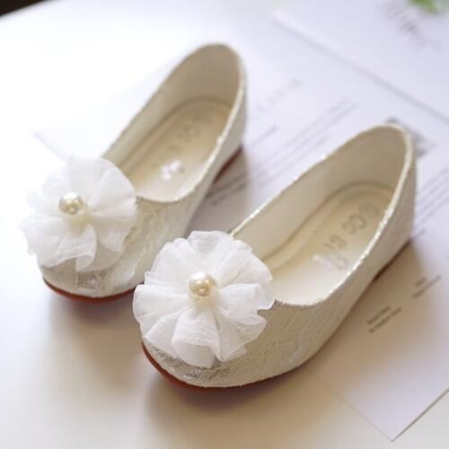 2018 autumn new flower princess big children casual shoes girls party shoes kids wedding shoes