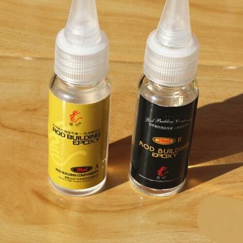 Fishing Rod Building Epoxy A:B = 1:1 DIY Tool for Line Guides and Handles Smooth Environmental Strong, Work Time 30 - 40 Minutes