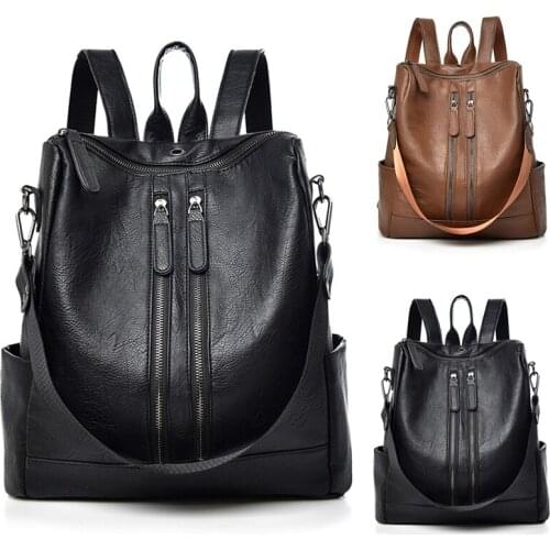 Luxury Designer Women Travel Backpack High Quality Soft PU Leather Women Backpack Fashion School Backpack Women Backpack