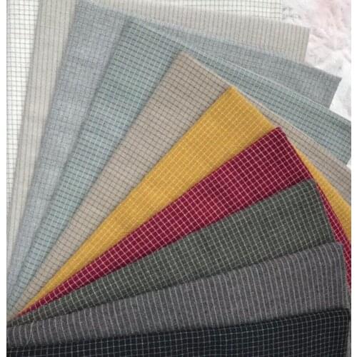 DIY Japan Little Cloth group Yarn-dyed fabric,for sewing Handmade Patchwork Quilting ,Grid stripe dot Random 70*50cm