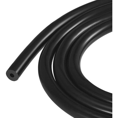 Uxcell Vacuum Silicone Tubing Hose 1/8" ID 1/8" Wall Thick 5ft Black High Temperature for Engine