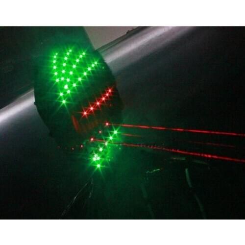 Nightclub stage Green light masks Red laser skull mask performance costume props LED glow mask halloween christmas cosplay prop