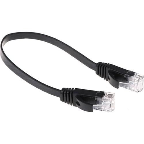 1pc 30cm Cat6 Network Cable Patch Cord RJ45 Slim High-speed Computer Networking Cord