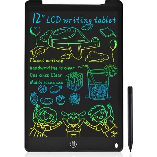 12 Inch Erasable Reuseable LCD Writing Tablet Notespad, Doodle Board With Colorful Screen Personalized Gift For Children
