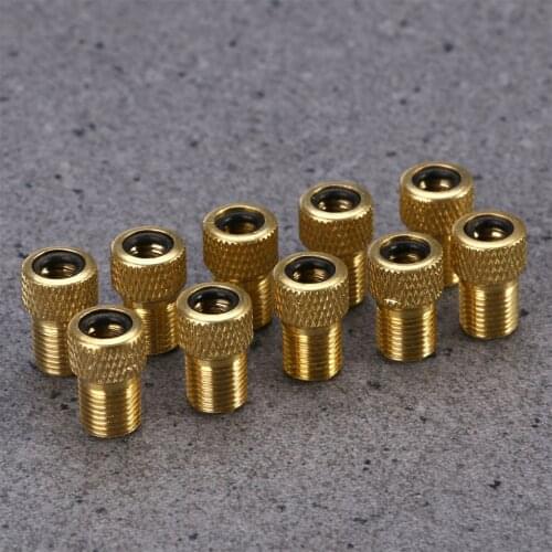 2/4/10PCS Bike Tire Valve Adapter Presta to Schrader Convert Nozzle Copper Inflation Adaptor Pump Bicycle Accessories