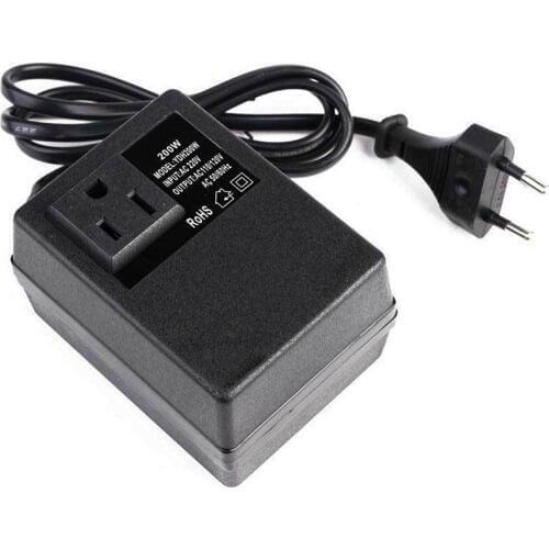 200W Voltage Converter Transformer 220V To 110V Step Down Travel Voltage Transformer Converter EU Plug
