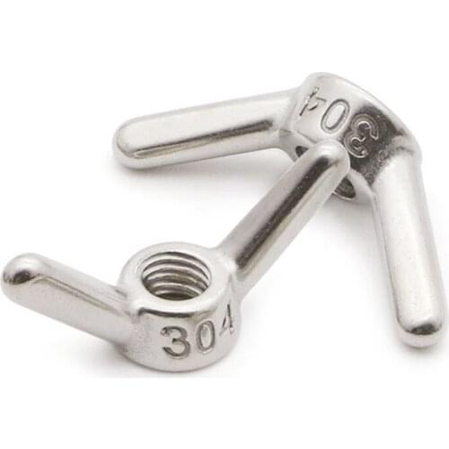 304 Stainless Steel Butterfly Nut Hand Tighten Nuts Claw Nut Butterfly Wing Nut Wing Nuts M6 M8 M10 M12 M14 M16 M18 M20 M24