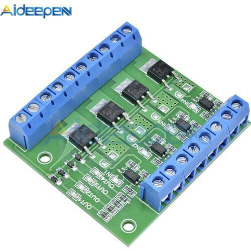 4 Channels MOS FET F5305S Pulse Trigger Switch Controller PWM Module PLC Interface For Motor Speed Bulb Lightness Solenoid Valve