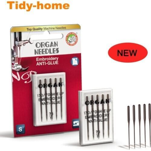 5pcs/pack New Top Quality Organ Domestic Sewing Machine Needles For Embroidery Anti-glue Size 75
