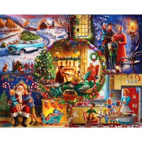 5D Diamond Embroidery Christmas Tree Cross Stitch Full Square Drill DIY Diamond Painting Cartoon Decor For Home