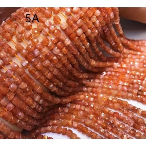 AAAAA LOOSE BEADS RED Strawberry Quartz square faceted 4*4.5mm Wholesale for DIY jewelry necklace 36cm