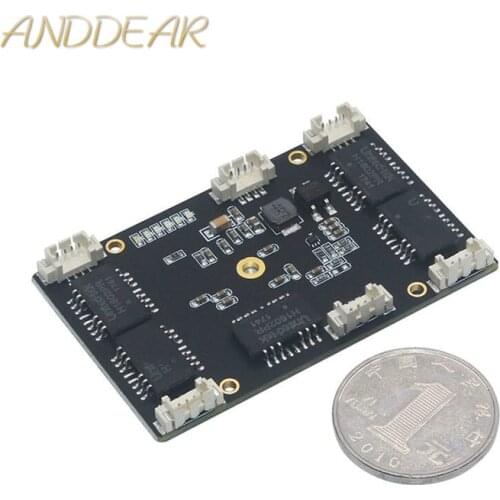 ANDDEAR switch Customized industrial 5 port 10/100M unmanaged network ethernet switch 12v pcba module network switch38*62 PCBA